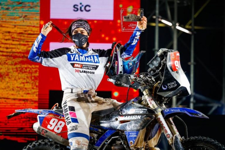 La piloto Sara García, galardonada como Mejor deportista de los Premios Pódium del Deporte de Castilla y León