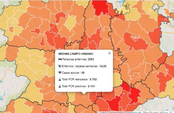 Medina del Campo registra ayer martes un PCR positivo que rompe tres días consecutivos sin contagios