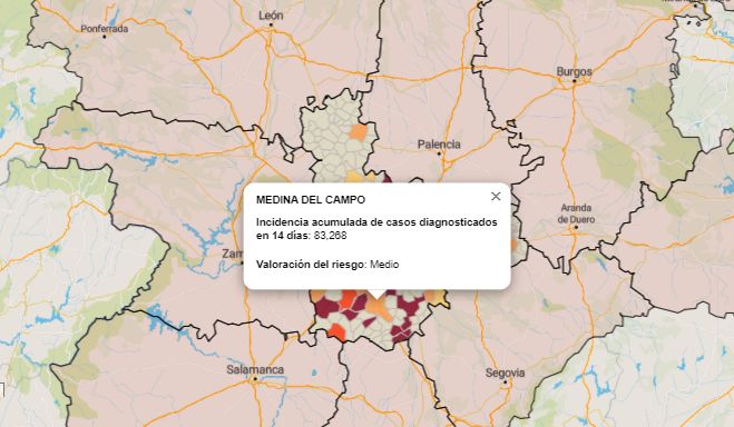 Cae la incidencia por COVID-19 en Medina del Campo tras dos días consecutivos sin PCR positivos