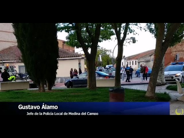 Suceso en la plaza de Santiago de Medina- La policía investiga el motivo del accidente