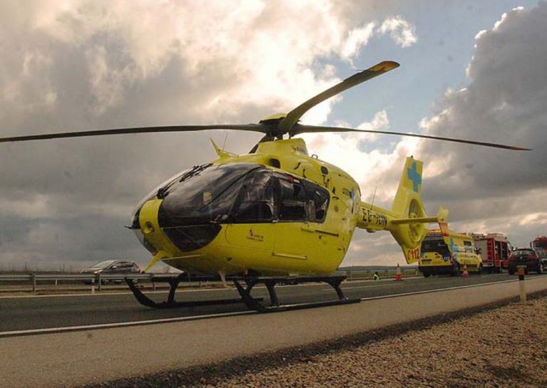 Herido grave un motorista en un accidente en Aguilar de Campoo