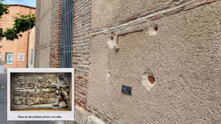 Más de un año del misterioso robo de la placa de «El Quijote» en Medina del Campo