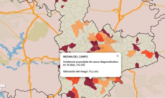 Medina del Campo sigue sumando nuevos positivos y la incidencia acumulada supera ya los 342