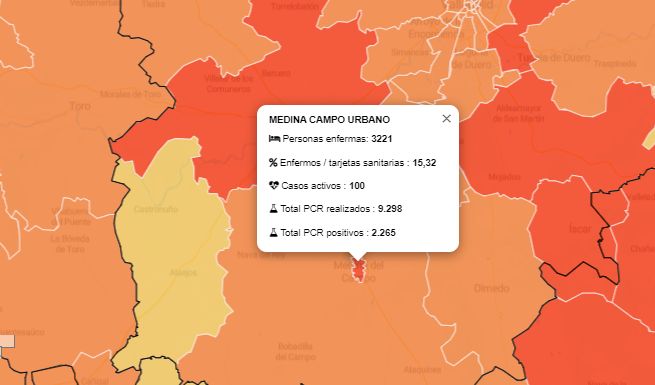 Medina del Campo sigue sin poder parar el alto índice de positivos diarios