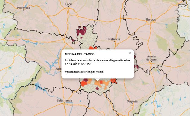 Mal dato para Medina del Campo al registrar ayer miércoles 4 PCR positivos