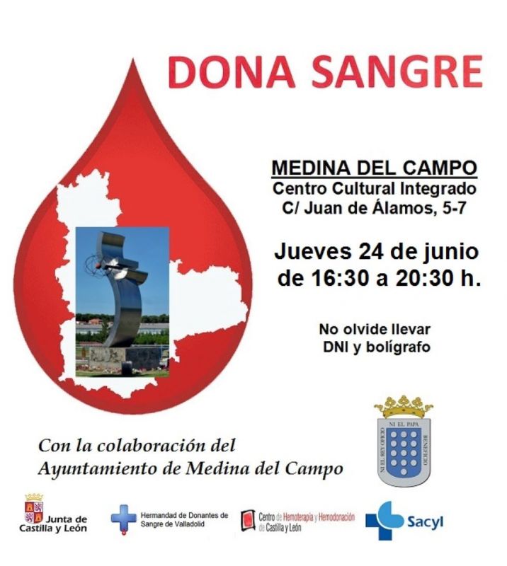 Campaña de donación de sangre este jueves en Medina del Campo