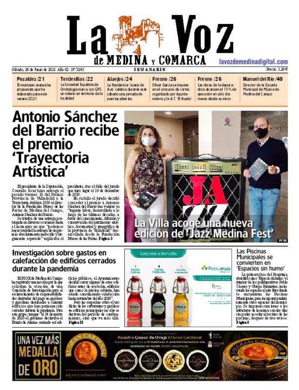 La portada de La Voz de Medina y Comarca (26-06-2021)