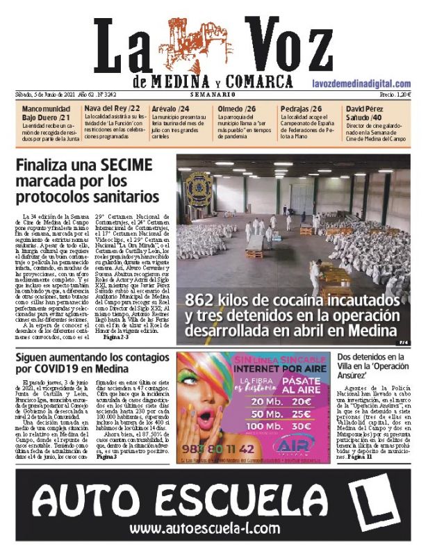 La portada de La Voz de Medina y Comarca (05-06-2021)
