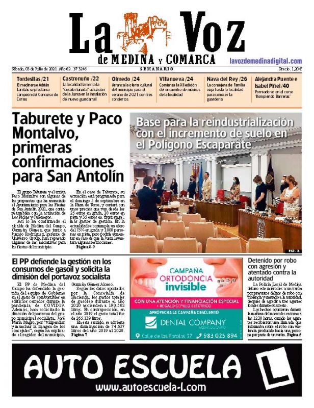 La portada de La Voz de Medina y Comarca (03-07-2021)