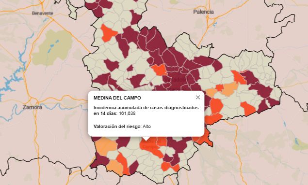 Medina del Campo mantiene la incidencia más baja de todas las poblaciones de la región mayores de 20.000 habitantes