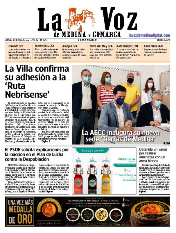 La portada de La Voz de Medina y Comarca (10-07-2021)
