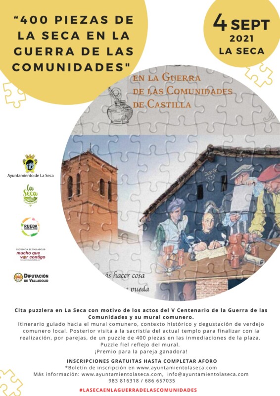 Cita puzzlera en La Seca con motivo de los actos del V Centenario de la Guerra de las Comunidades y su mural comunero