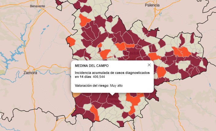 COVID-19: Medina del Campo registra una caída de contagios y de incidencia acumulada