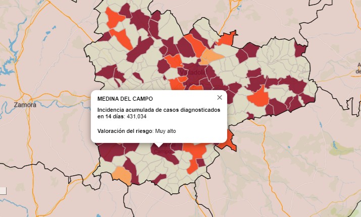 Preocupación en Medina del Campo tras registrar 19 PCR positivos ayer miércoles y dispararse la incidencia en mayores de 65
