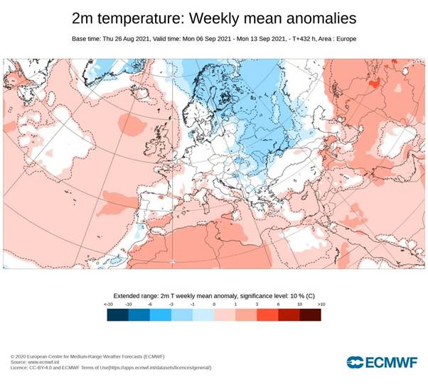 Septiembre 2021: más cálido de lo normal y con lluvias en la mitad norte
