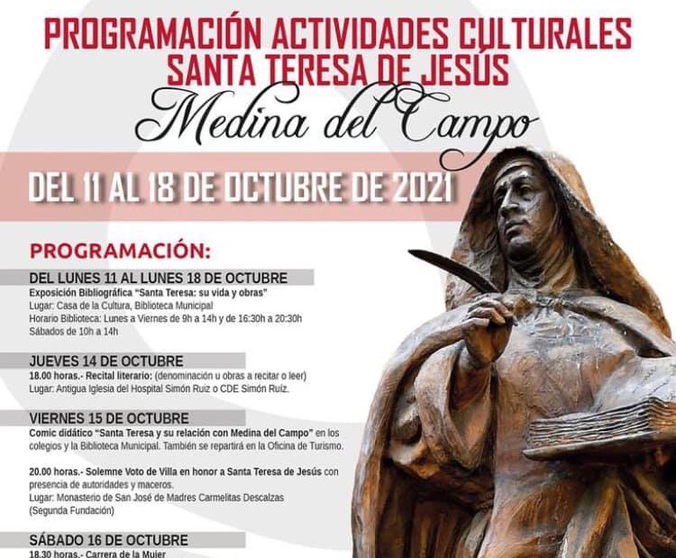Recital literario, Voto de Villa y encuentros deportivos en Medina del Campo por la festividad de Santa Teresa