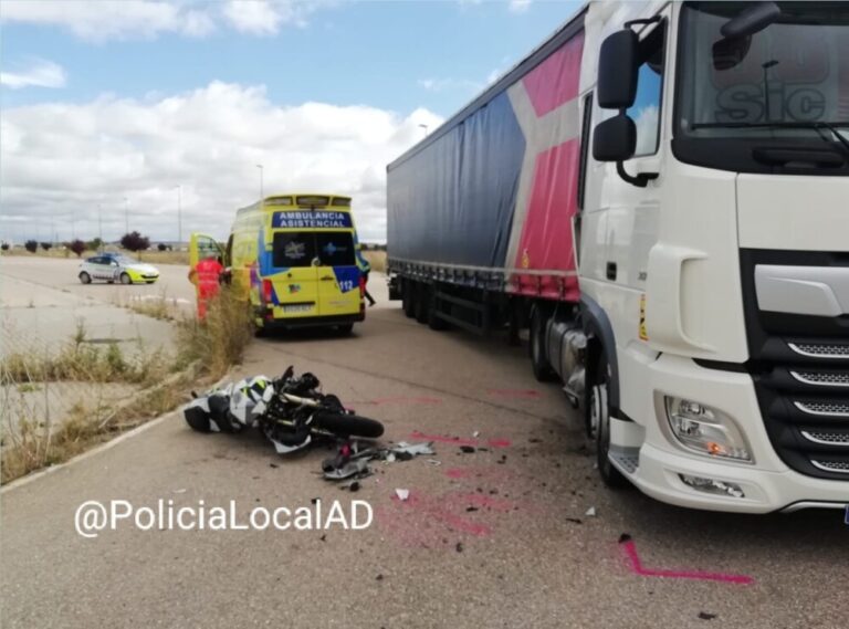 Heridos dos motociclistas en sendos accidentes de tráfico en Aranda de Duero