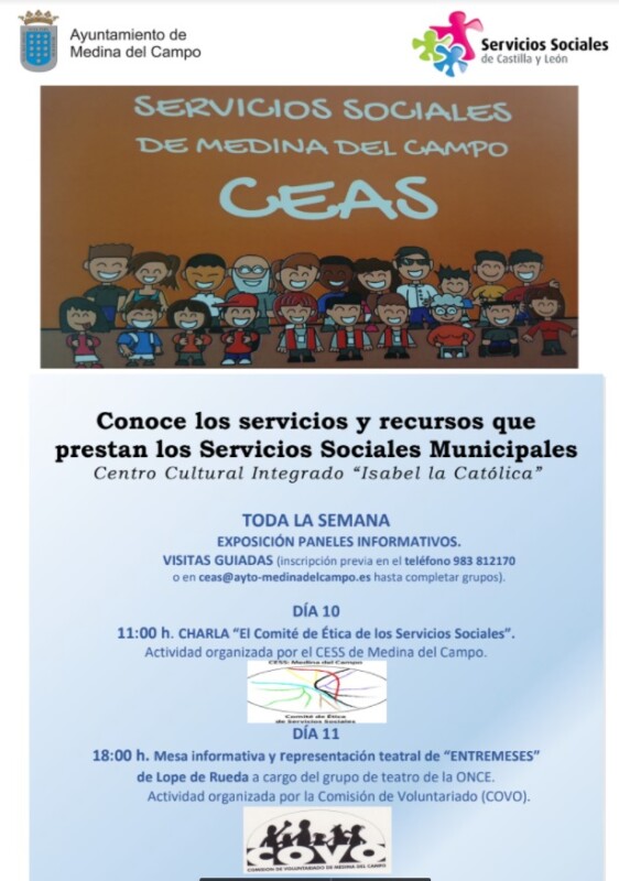 El CEAS de Medina del Campo organiza del 8 al 12 de noviembre una semana de ‘puertas abiertas’