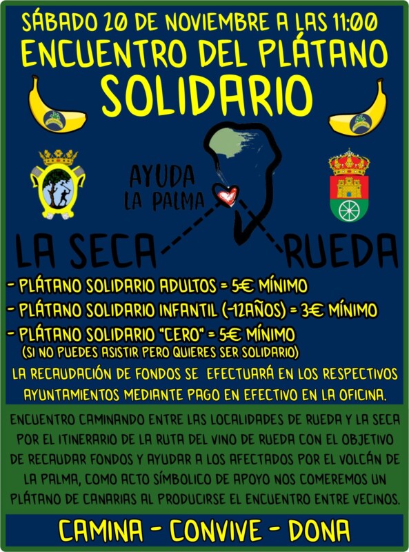 Rueda y la Seca unen sus fuerzas a través del ‘Plátano solidario’ en favor de La Palma