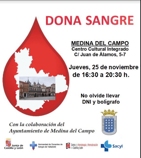 Medina del Campo acoge este jueves una nueva campaña de donación de sangre