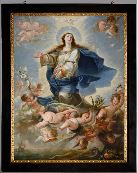 El lienzo restaurado de «La Asunción de la Virgen a los cielos» regresa al museo de Medina de Rioseco