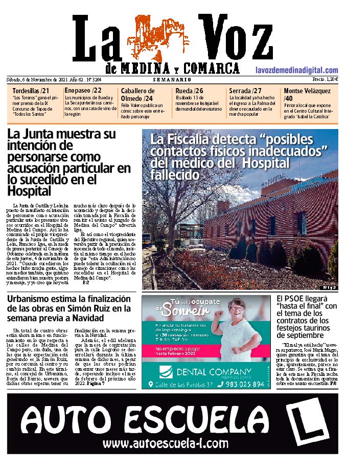 La portada de La Voz de Medina y Comarca (06-11-2021)