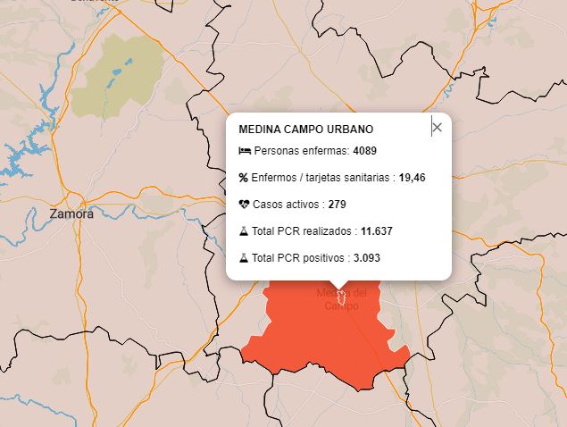 Medina del Campo: Suben los contagios por covid, la incidencia y caen los hospitalizados