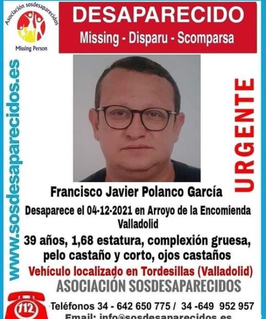 Buscan a un vecino de Arroyo de la Encomienda desaparecido el 4 de diciembre