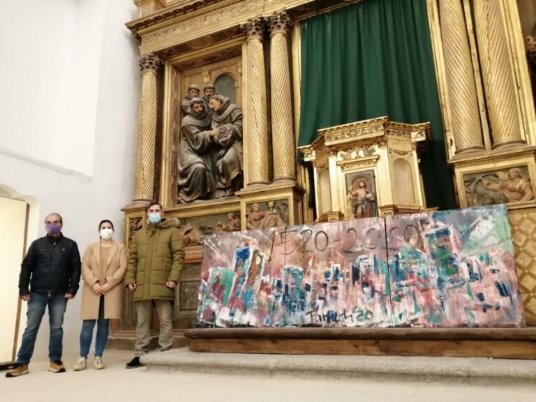 El artista Vicente Panach dona a Medina del Campo su obra sobre ‘La Quema’ de 1520