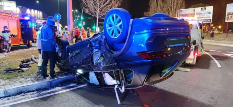 Cuatro heridos en un accidente en el Camino Viejo de Simancas