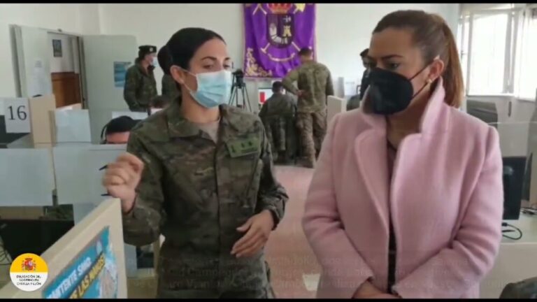 La Delegada del Gobierno en CyL, Virginia Barcones, visita la Base Militar Cid Campeador de Burgos