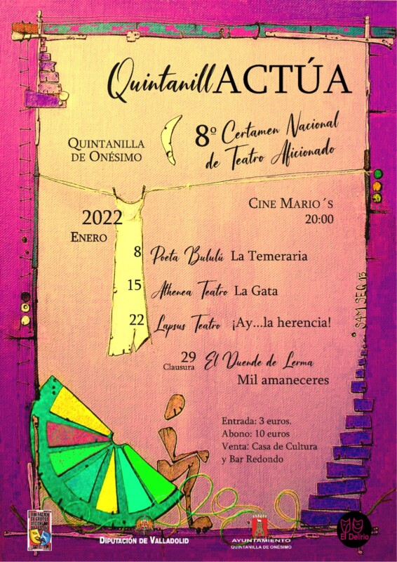Vuelve la 8ª Edición del Certamen Nacional de Teatro Aficionado «QuintanillACTÚA»,
