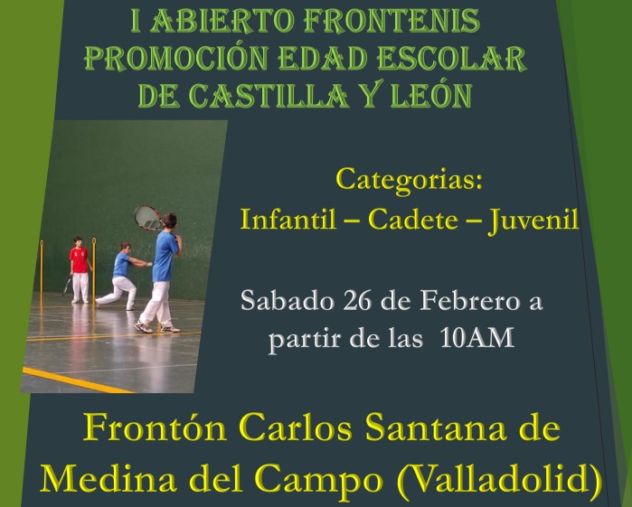 Primer ‘Abierto de Frontenis’ de edad escolar en Medina del Campo