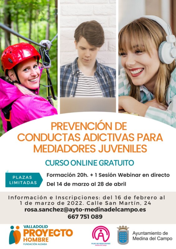 Curso online para mediadores juveniles sobre ‘Prevención de conductas adictivas’