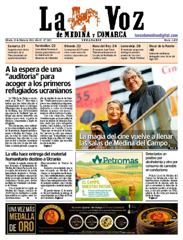 La portada de La Voz de Medina y Comarca (19-03-2022)