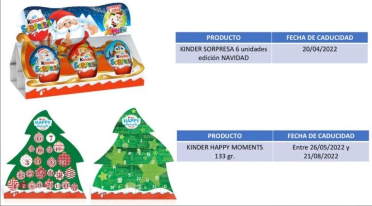 Retiran varios lotes de productos Kinder por un brote de salmonela