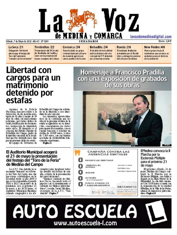 La portada de La Voz de Medina y Comarca (07-05-2022)