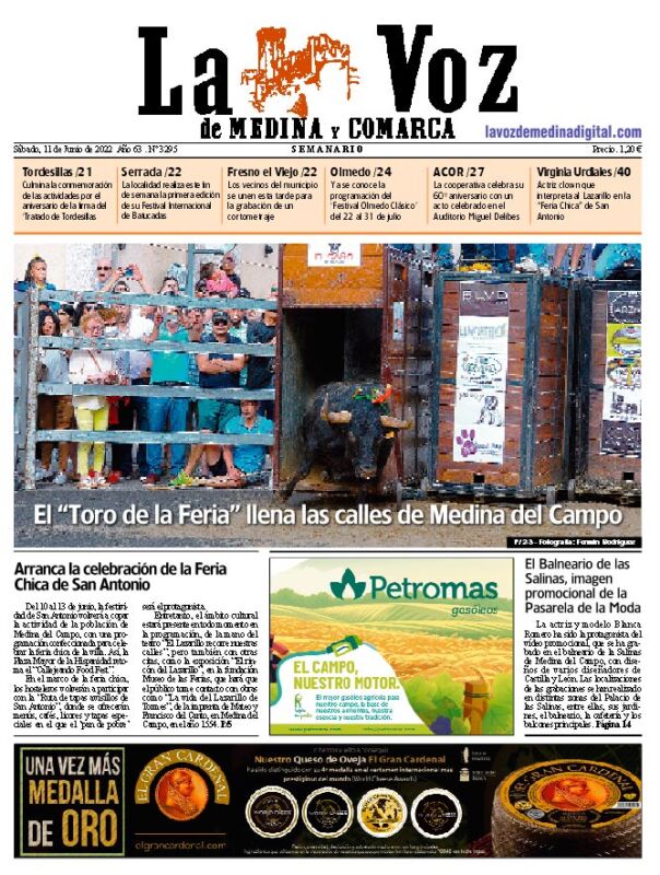 La portada de La Voz de Medina y Comarca (11-06-2022)