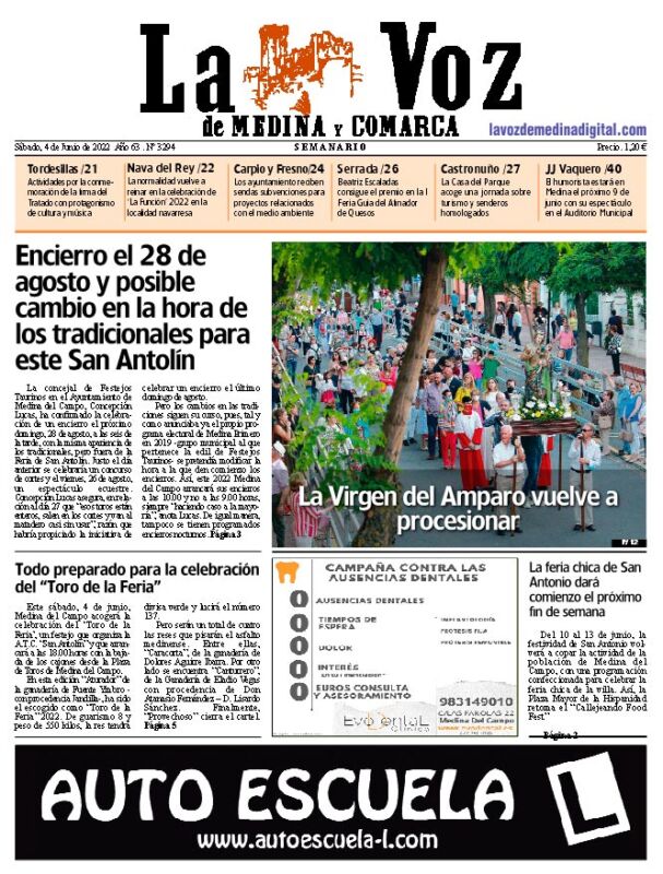 La portada de La Voz de Medina y Comarca (04-06-2022)