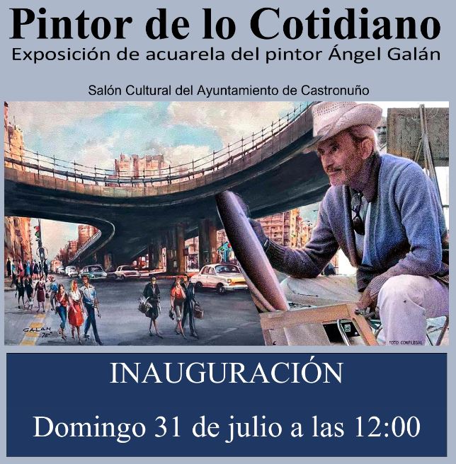 Castronuño acoge una exposición del pintor acuarelista Ángel Galán, conocido como “El pintor de los cielos”