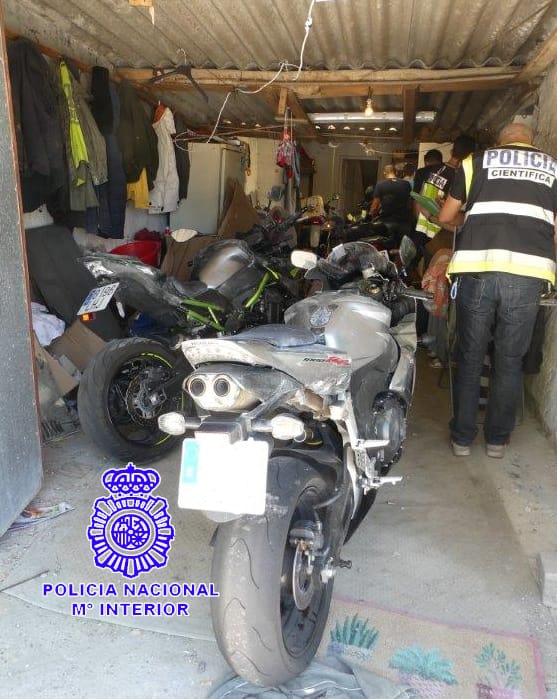 Recuperadas cuatro motocicletas robadas en el interior de garajes de Valladolid
