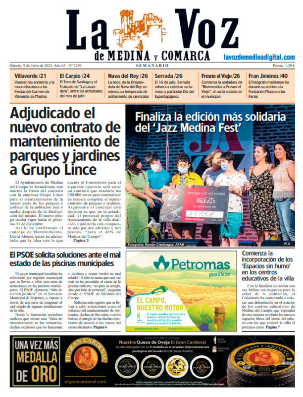 La portada de La Voz de Medina y Comarca (09-07-2022)