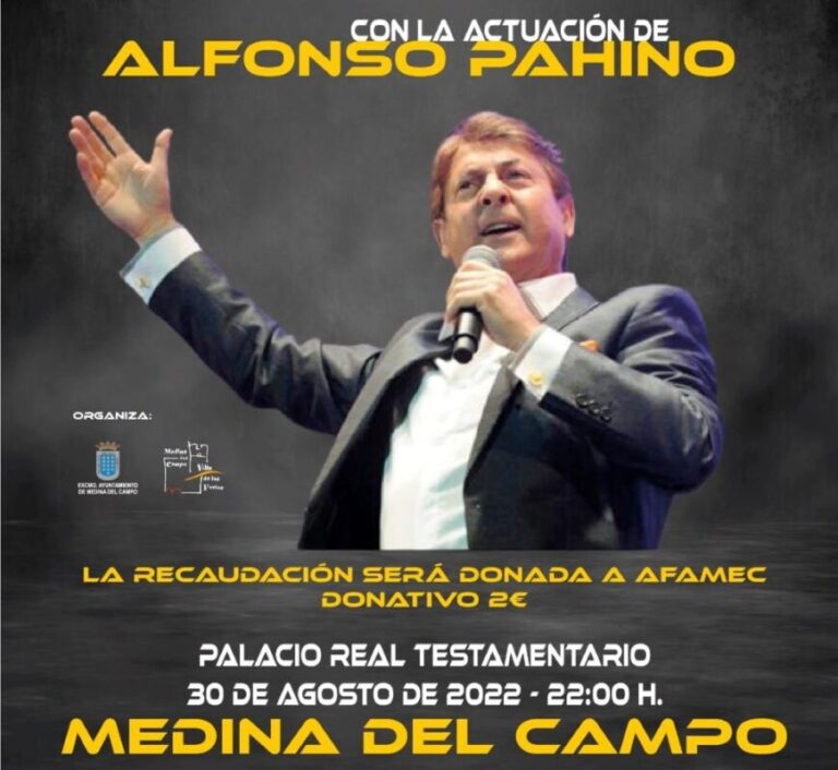 Medina del Campo celebrará la ‘Gala del recuerdo’ a favor de AFAMEC con el cantante Alfonso Pahíno