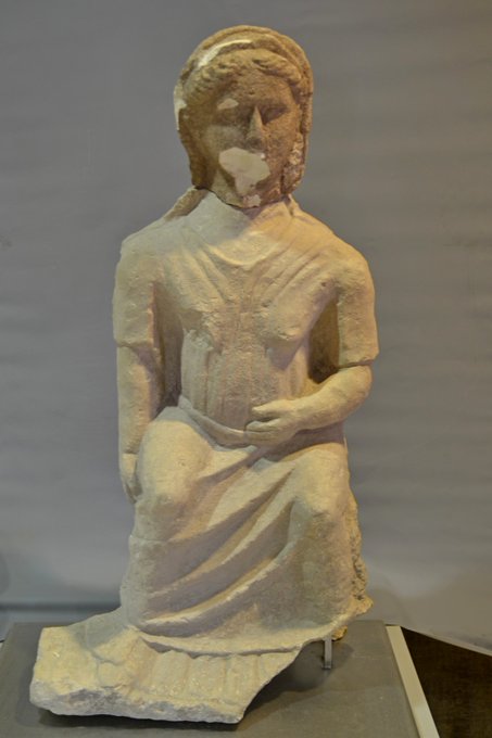 La cabeza hallada en el Cerro de los Almadenes corresponde a la escultura sedente encontrada en 2019
