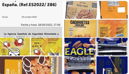 Alerta por presencia de cuerpos metálicos en varias presentaciones de frutos secos