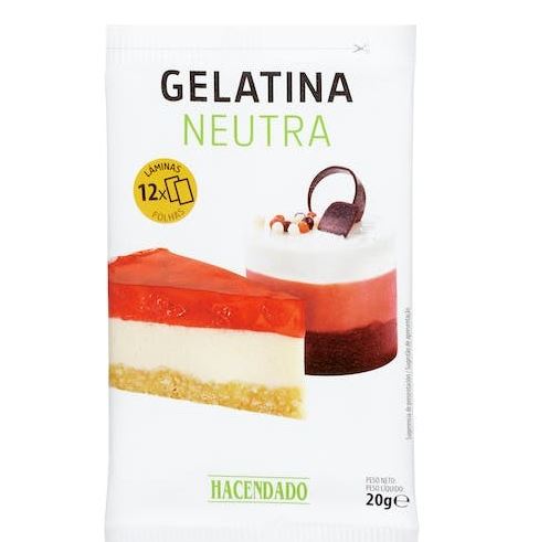 Alerta por presencia de Salmonella en gelatina neutra de la marca Hacendado