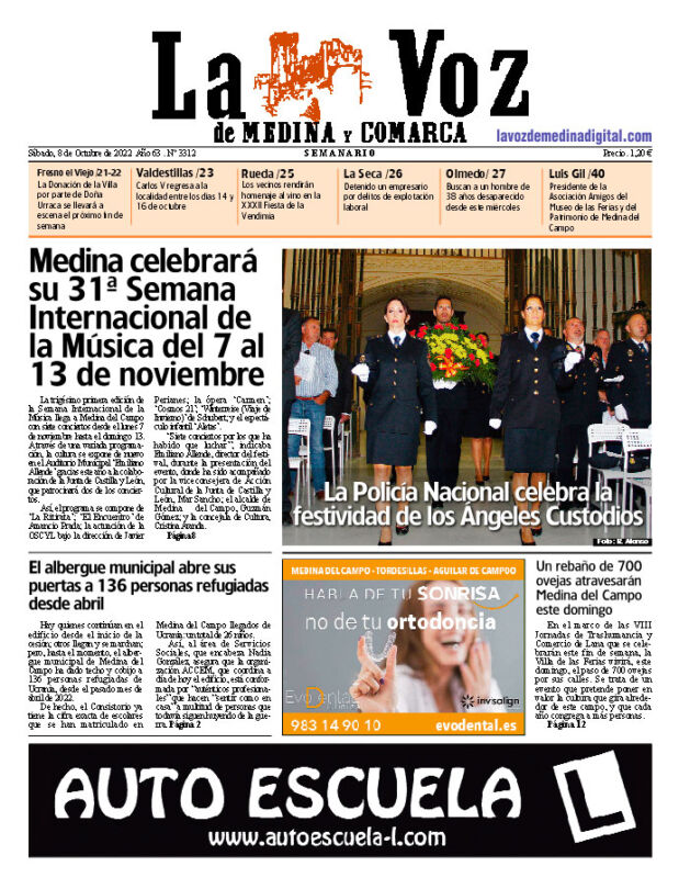 La portada de La Voz de Medina y Comarca (08-10-2022)