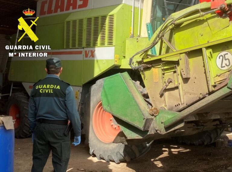 La Guardia Civil esclarece ocho sustracciones de gasóleo ‘B’ en cosechadoras de La Ribera
