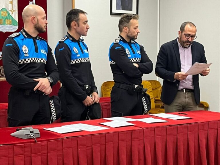 Tres nuevos agentes de la Policía Local toman posesión en Tordesillas
