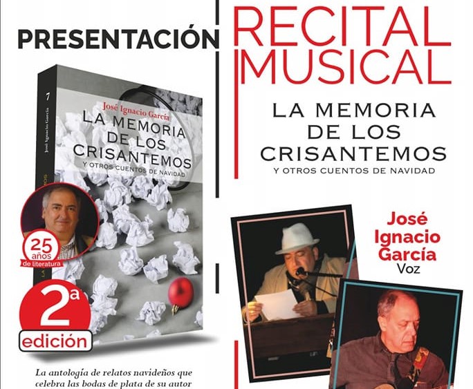 José Ignacio García presenta “La Memoria de los crisantemos y otros cuentos de Navidad”